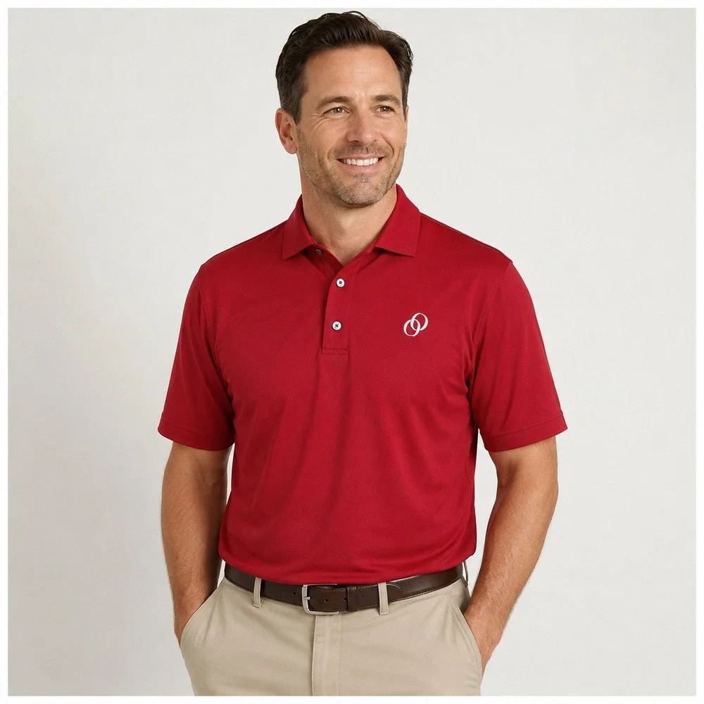FootJoy‎ Red Performance Golf Polo Medium Athletic Country Club Golfcore Shirt